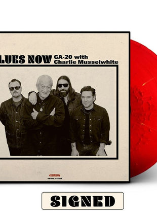 the album cover for GA-20 - Blues Now [Indie Exclusive Red Splatter - Autographed Insert]