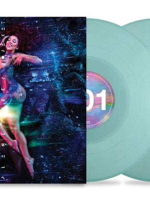 the album cover for Doja Cat - Planet Her - 5th Anniversary [Translucent Pale Blue]