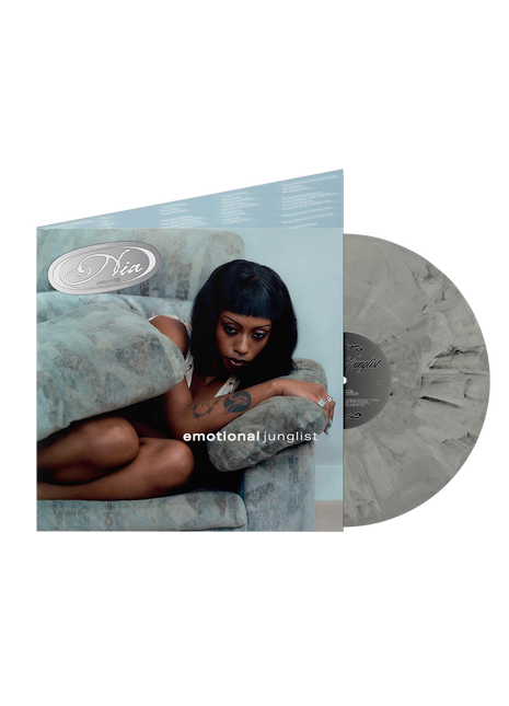 the album cover for Nia Archives - Emotional Junglist [Indie Exclusive Black/White Marble]