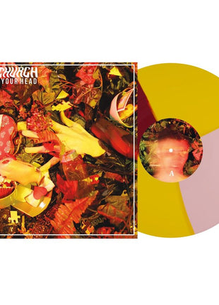 the album cover for Drug Church - Hit Your Head [Indie Exclusive Baby Pink/Canary Yellow/Oxblood Quad]