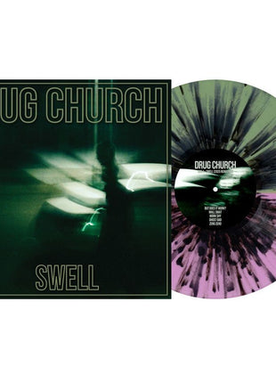 the album cover for Drug Church - Swell [Indie Exclusive Olive/Violet with Black Splatter]