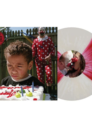 the album cover for Drug Church - Paul Walker [Indie Exclusive Milky Clear/Red Quad w/ White Splatter]