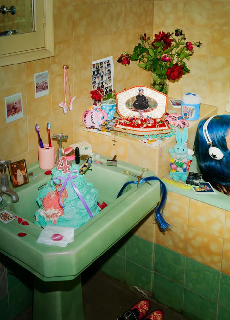 the album cover for Ecca Vandal - LOOKING FOR PEOPLE TO UNFOLLOW [Indie Exclusive Bathroom Blue]