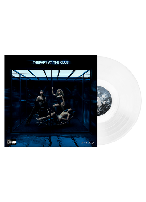 the album cover for FLO - THERAPY AT THE CLUB [Indie Exclusive Transparent Clear]