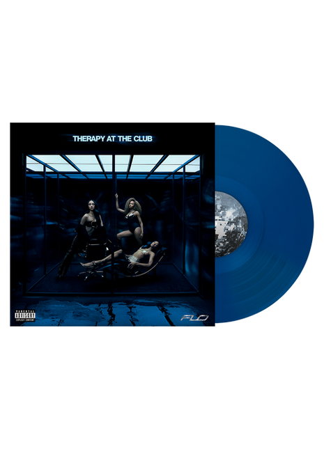 the album cover for FLO - THERAPY AT THE CLUB [Neon Blue]