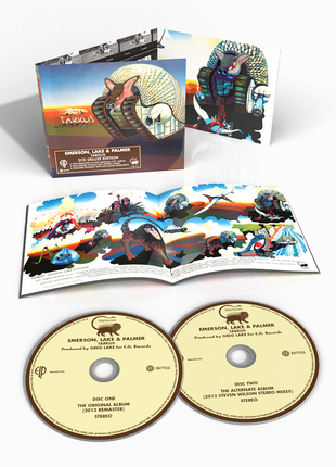 the album cover for Emerson, Lake & Palmer - Tarkus Deluxe Edition