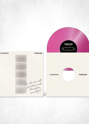 the album cover for LE SSERAFIM - 2nd Studio Album PUREFLOW pt.1 [Hot Pink Glitter ver.]