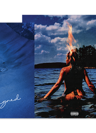 the album cover for Jessie Reyez - A LITTLE VENGEANCE [Indie Exclusive Deep Blue Water with Signed Insert]