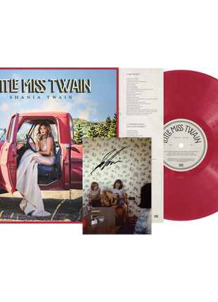 the album cover for Shania Twain - Little Miss Twain [Indie Exclusive Rosie Red with Signed Insert]