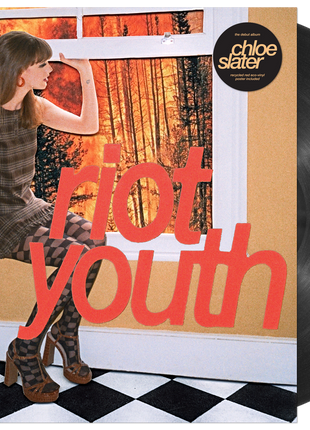 the album cover for Chloe Slater - Riot Youth [Recycled Eco Black with Maxi Poster]