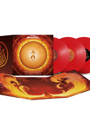 the album cover for Jeremy Zuckerman - Avatar: The Last Airbender - Book 3: Fire (Music from the Animated Series) [Red]