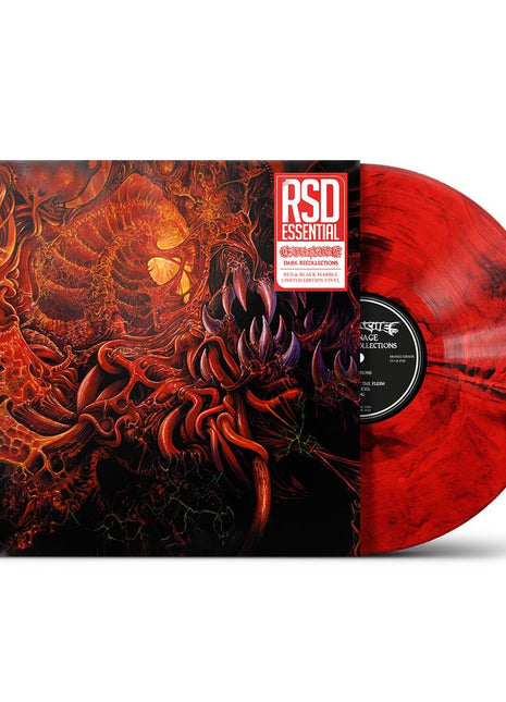 the album cover for Carnage - Dark Recollections [Indie Exclusive - Red &amp; Black Marble]