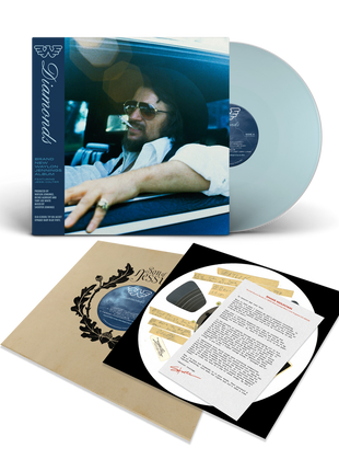 the album cover for Waylon Jennings - Diamonds [Indie Exclusive Baby Blue]