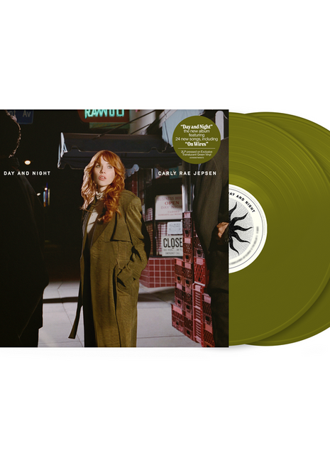 the album cover for Carly Rae Jepsen - Day and Night [Indie Exclusive Translucent Forest Green]