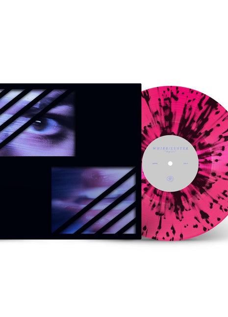 the album cover for Whirr - Whirr & Luster [Indie Exclusive Magenta w/ Black Splatter]