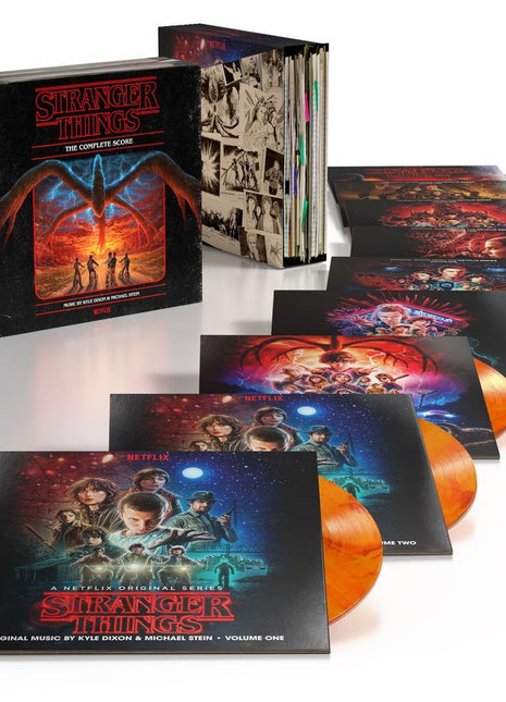 the album cover for Kyle Dixon & Michael Stein - Stranger Things - The Complete Score [17 Discs - Vecna’s Gate Colored]