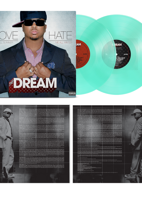 the album cover for The-Dream - Love/Hate [Transparent Sea Glass]