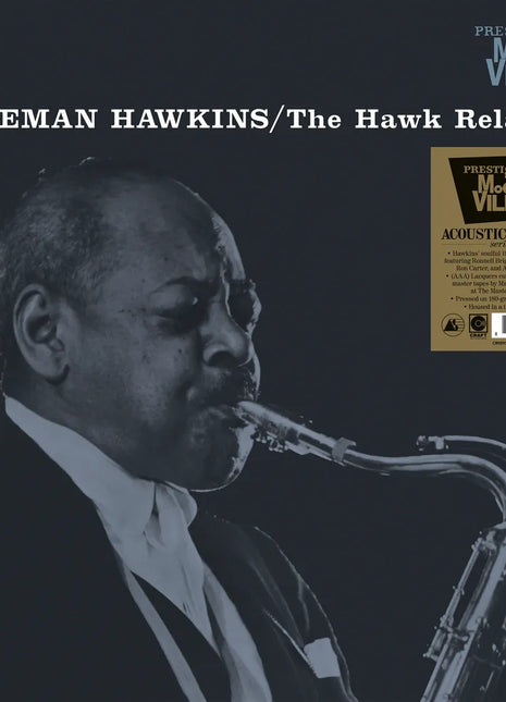 the album cover for Coleman Hawkins - The Hawk Relaxes - Moodsville Acoustic Sounds Series [180g Black - Stoughton tip-on jacket and OBI]