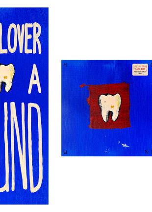 the album cover for Hey, Nothing - Hound [Red Smoke Split Color]