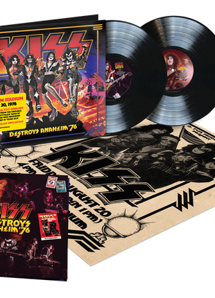 the album cover for KISS - KISS Destroys Anaheim '76
