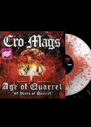 the album cover for Cro-Mags - Age of Quarrel - 40 Years of Quarrel [Indie Exclusive Crystal Red Splatter]