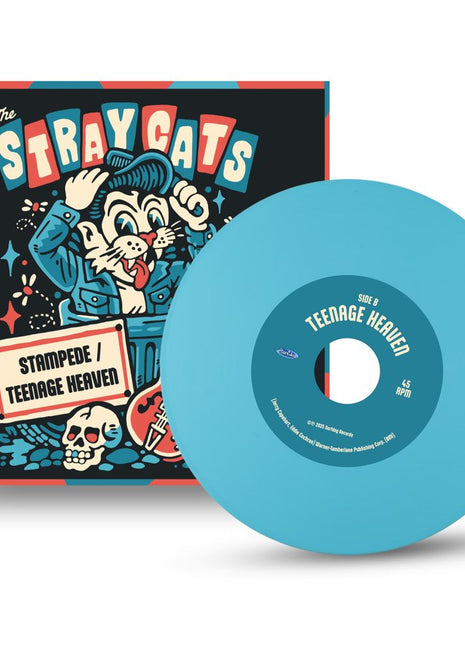 the album cover for The Stray Cats - Stampede / Teenage Heaven