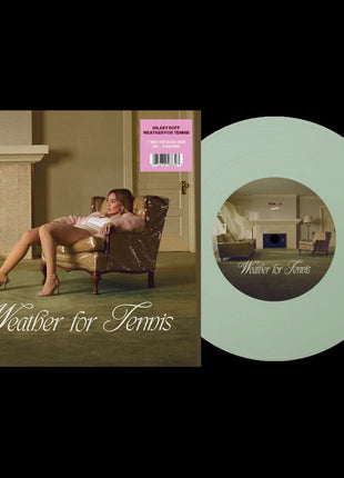 the album cover for Hilary Duff - Weather For Tennis [Indie Exclusive Coke Bottle Clear]