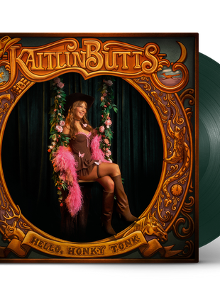 the album cover for Kaitlin Butts - Hello, Honky Tonk [Indie Exclusive Curtain Call Green]