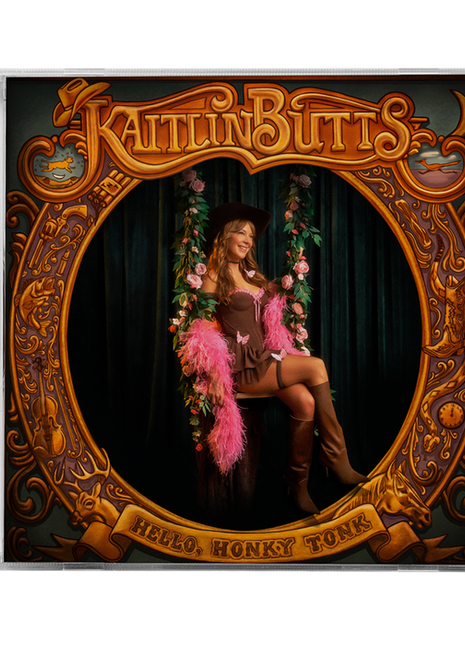 the album cover for Kaitlin Butts - Hello, Honky Tonk