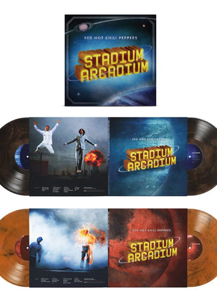the album cover for Red Hot Chili Peppers - Stadium Arcadium: 20th Anniversary Limited Edition [Indie Exclusive Brown Smoke & Orange Smoke]