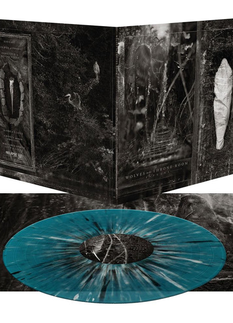 the album cover for Wolves In The Throne Room - Estuary [Orchard Indie Exclusive Sea Blue with Splatter]