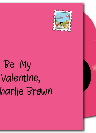 the album cover for Vince Guaraldi - Be My Valentine, Charlie Brown - Selections From The Original Soundtrack [Indie Exclusive Hot Pink Heart-Shaped]