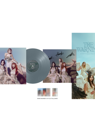 the album cover for The Warning - Everything's Falling [Signed Insert - Deep Ocean with Alt Cover]
