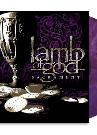 the album cover for Lamb Of God - Sacrament - 20th Anniversary [Blackened Purple]