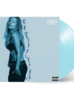 the album cover for Karol G - NO ME ARREPIENTO DE SENTIR TANTO [Clearwater Blue]