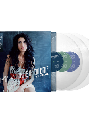 the album cover for Amy Winehouse - Back To Black - 20th Anniversary [Deluxe Ultra Clear 3LP]