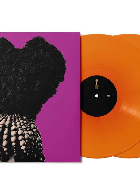 the album cover for Rapsody - God Gotta Afro & Gold Hoops [Orange with Alternate Cover]