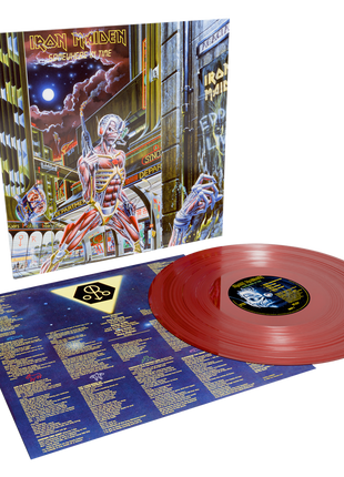 the album cover for Iron Maiden - Somewhere in Time - 40th Anniversary [Oxblood]