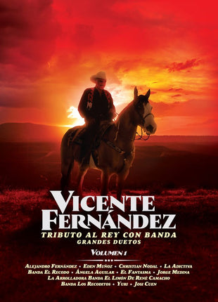 the album cover for Vicente Fernandez - Tributo Al Rey Con Banda (Grandes Duetos Vol. 1)
