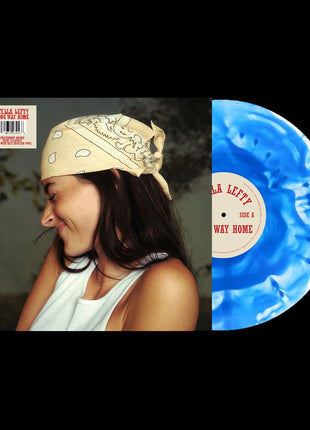 the album cover for Stella Lefty - Long Way Home [Indie Exclusive Clear with Blue Splatter]