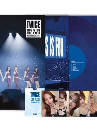 the album cover for TWICE - TWICE Special Vinyl (THIS IS FOR) WORLD TOUR FINALE in SEOUL - LIVE [Neptune Blue 2LP]