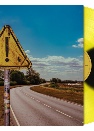 the album cover for James Marriott - Warning Signs [Indie Exclusive Yellow & Black Petal]