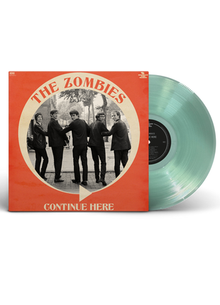 the album cover for The Zombies - Continue Here - Mono Remastered [Indie Exclusive Coke Bottle Clear]