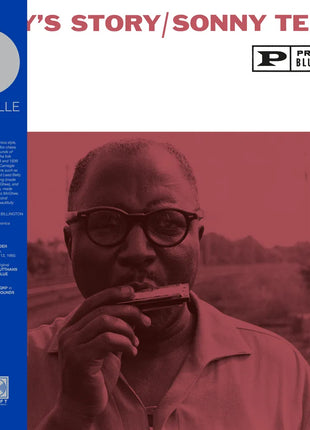the album cover for Sonny Terry - Sonny's Story - Bluesville Acoustic Sounds Series [180g Black with tip-on jacket]