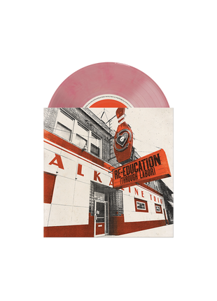 the album cover for Rise Against / Alkaline Trio - Private Eye / Re-Education (Through Labor) [Blossom]