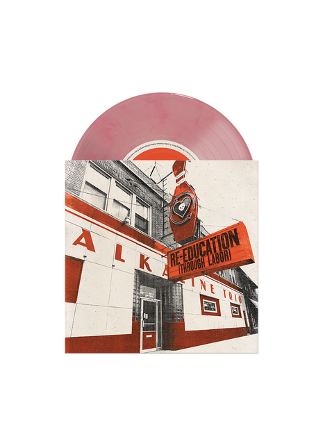 the album cover for Rise Against / Alkaline Trio - Private Eye / Re-Education (Through Labor) [Blossom]