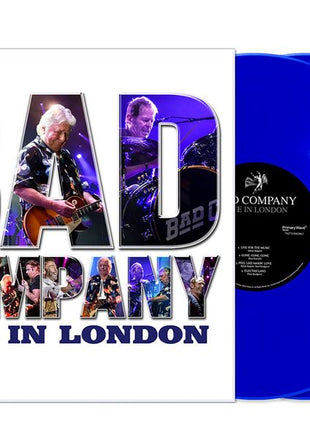 the album cover for Bad Company - Live In London [2 LP Blue]