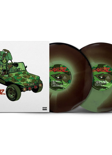 the album cover for Gorillaz - Gorillaz - Brick & Mortar Exclusive [Camouflage Green, Brown and Black]