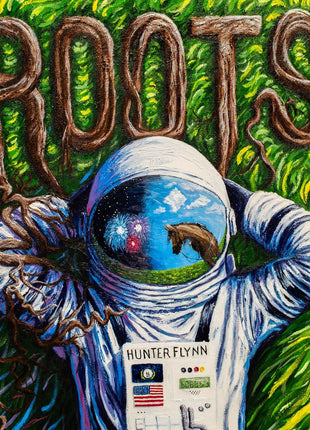 the album cover for Hunter Flynn - Roots [White &amp; Deep Purple]