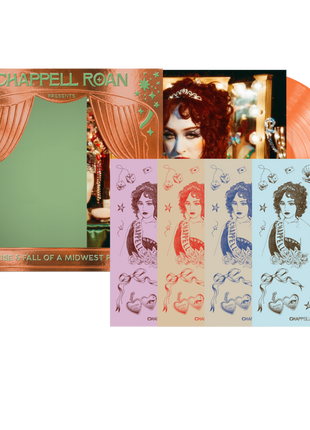 the album cover for Chappell Roan - The Rise and Fall of a Midwest Princess - 3 Year Anniversary [My Kink Is Coral 2 LP]